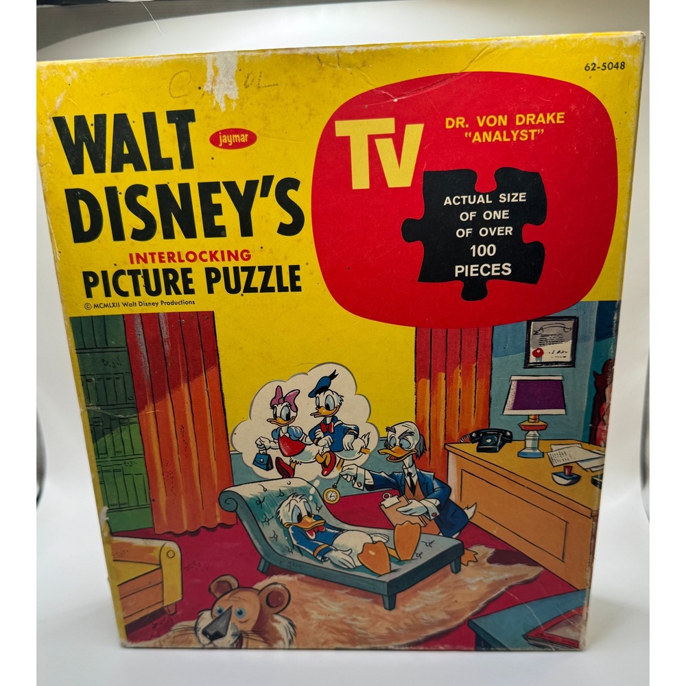 Vintage Walt Disney Picture Puzzle Jaymar Dr Von Drake 100 Pieces MCMLXII